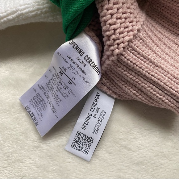 Opening Ceremony. MultiColor Combo Warped Logo Sweater. Size XS - Picture 7 of 7